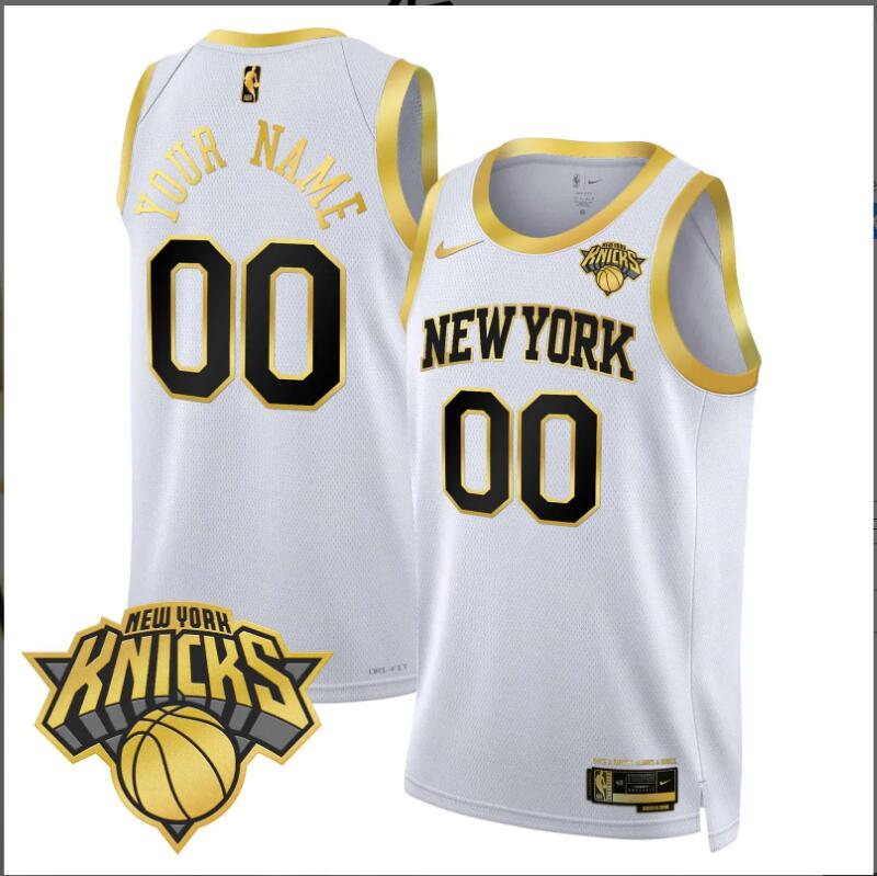 Men New York Knicks Swingman Custom white NBA Jersey